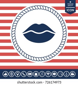 Lips symbol icon