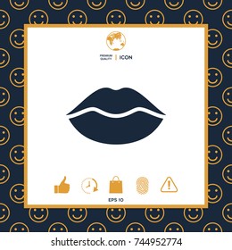 Lips symbol icon