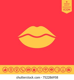 Lips symbol icon