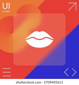 Icono de símbolo de labios. Elementos para su diseño
