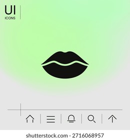 Icono de símbolo de labios. Elementos para su diseño