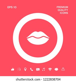 Lips symbol icon. Graphic elements for your design