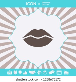 Lips symbol icon. Graphic elements for your design