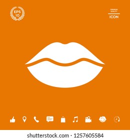 Lips symbol icon. Graphic elements for your design