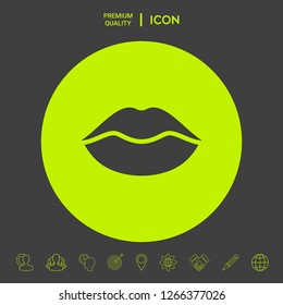 Lips symbol icon. Graphic elements for your design
