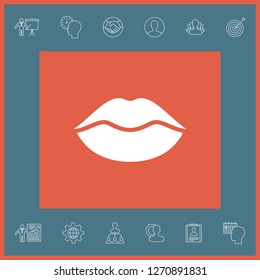 Lips symbol icon. Graphic elements for your design