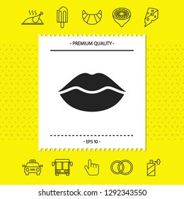 Lips symbol icon. Graphic elements for your design