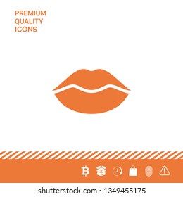 Lips symbol icon. Graphic elements for your design