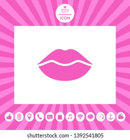 Lips symbol icon. Graphic elements for your design