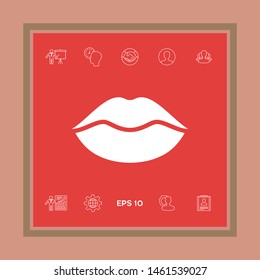 Lips symbol icon. Graphic elements for your design