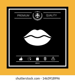 Lips symbol icon. Graphic elements for your design