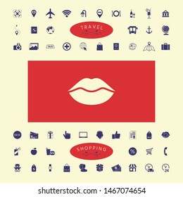 Lips symbol icon. Graphic elements for your design