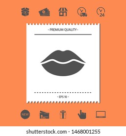 Lips symbol icon. Graphic elements for your design