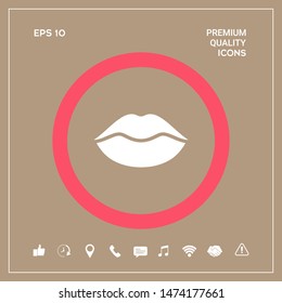 Lips symbol icon. Graphic elements for your design