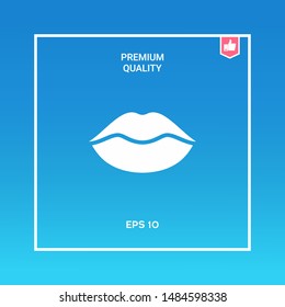 Lips symbol icon. Graphic elements for your design