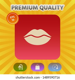 Lips symbol icon. Graphic elements for your design