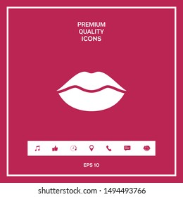 Lips symbol icon. Graphic elements for your design