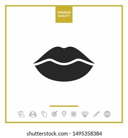 Lips symbol icon. Graphic elements for your design