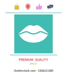 Lips symbol icon. Graphic elements for your design