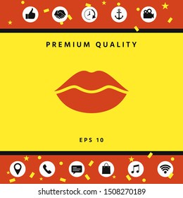 Lips symbol icon. Graphic elements for your design