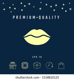 Lips symbol icon. Graphic elements for your design