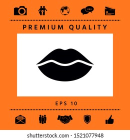 Lips symbol icon. Graphic elements for your design