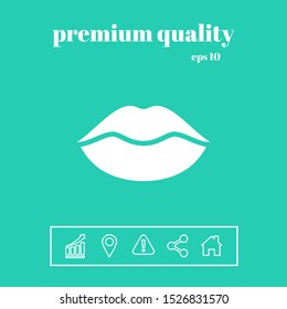 Lips symbol icon. Graphic elements for your design
