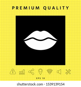Lips symbol icon. Graphic elements for your design