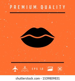 Lips symbol icon. Graphic elements for your design