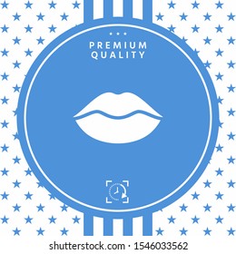 Lips symbol icon. Graphic elements for your design