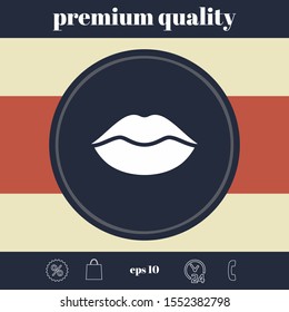 Lips symbol icon. Graphic elements for your design