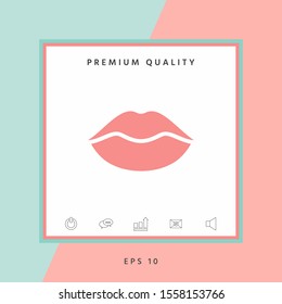 Lips symbol icon. Graphic elements for your design