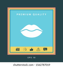 Lips symbol icon. Graphic elements for your design