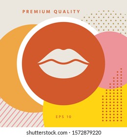 Lips symbol icon. Graphic elements for your design
