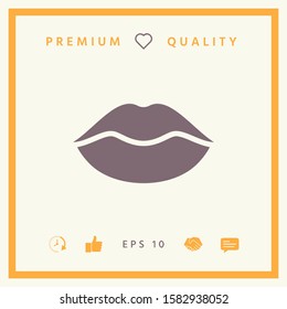 Lips symbol icon. Graphic elements for your design