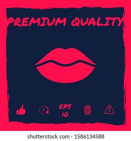 Lips symbol icon. Graphic elements for your design
