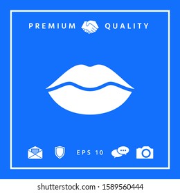 Lips symbol icon. Graphic elements for your design