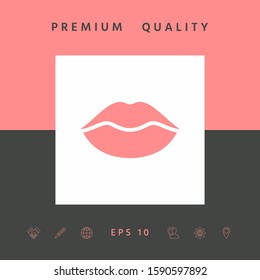 Lips symbol icon. Graphic elements for your design