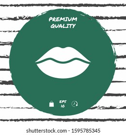 Lips symbol icon. Graphic elements for your design