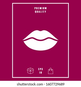 Lips symbol icon. Graphic elements for your design