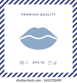 Lips symbol icon. Graphic elements for your design