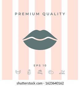 Lips symbol icon. Graphic elements for your design