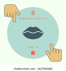Lips symbol icon. Graphic elements for your design