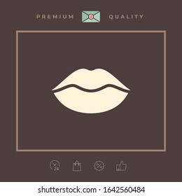 Lips symbol icon. Graphic elements for your design