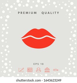 Lips symbol icon. Graphic elements for your design