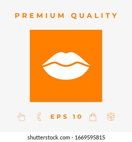 Icono de símbolo Lips. Elementos gráficos para el diseño