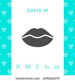 Lips symbol icon. Graphic elements for your design
