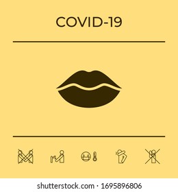 Lips symbol icon. Graphic elements for your design