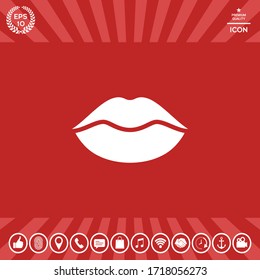 Lips symbol icon. Graphic elements for your design