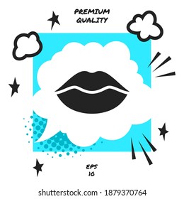 Lips symbol icon. Graphic elements for your design